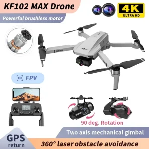 KF102 HD Dual Camera Drone with 360°Laser Obstacle Avoidance GPS Return Quadcopter