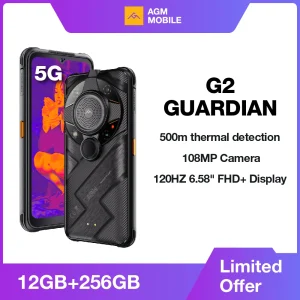 AGM G2 Guardian 5G Rugged Smartphone 500m Thermal Imaging, 10mm Lens, 108MP+32MP Camera